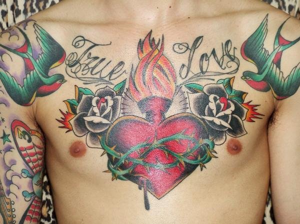 Do you have any pics of male heart chest pieces thx in advance